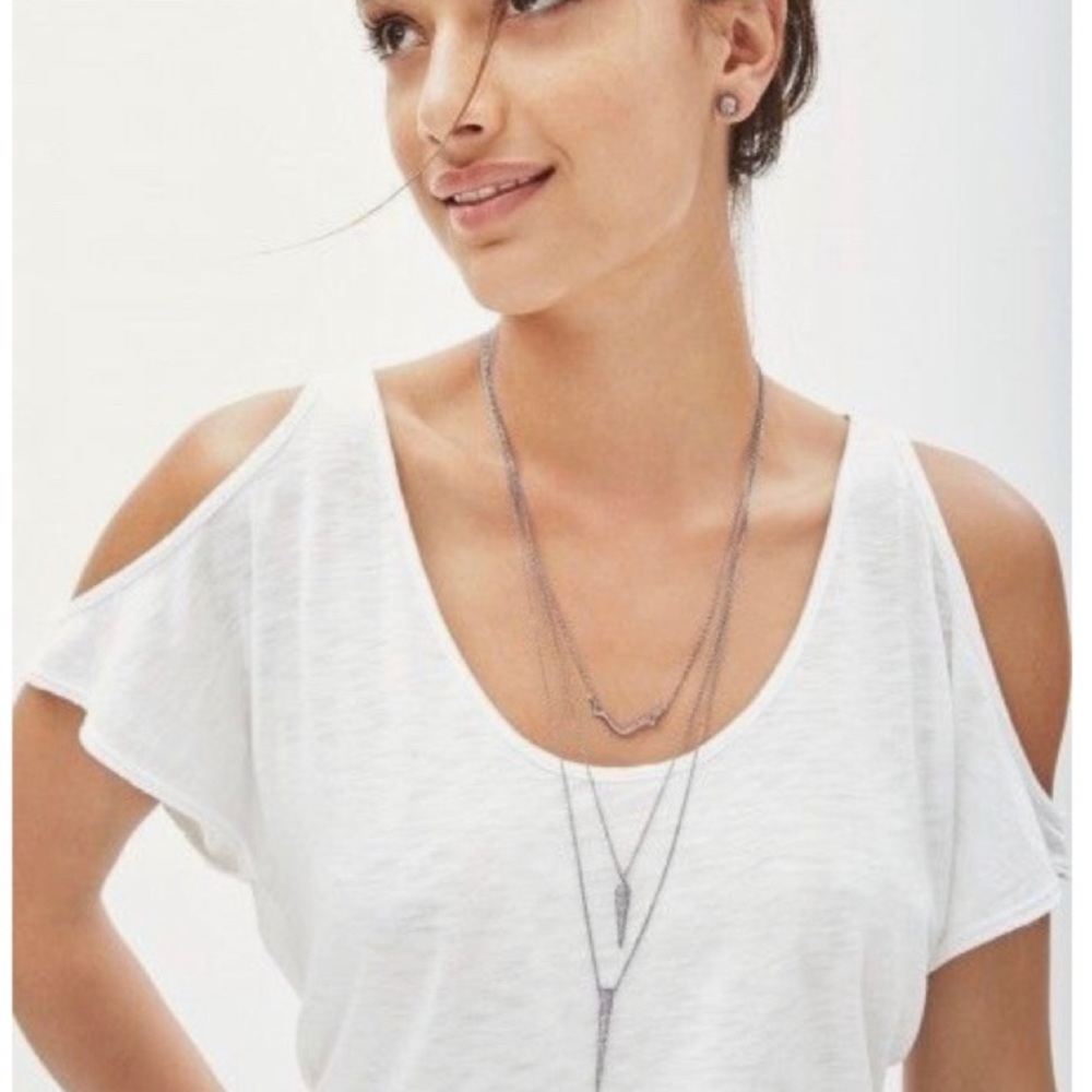 Stella & Dot | Gunmetal Hematite Black Pavé Versatile 3-in-1 Necklace Re… - Picture 7 of 13